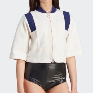 Adidas blue version cropped track jacket